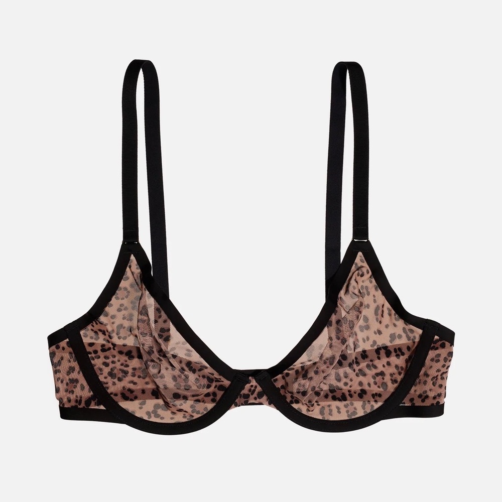 NWT CUUP leopard plunge bra